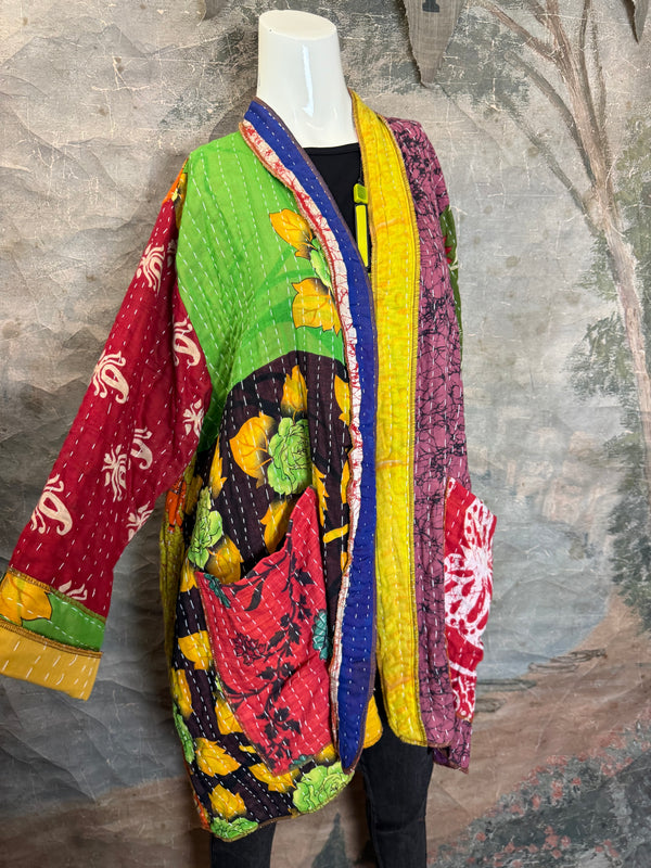 SS6142 Speak Love Kantha Jacket-D