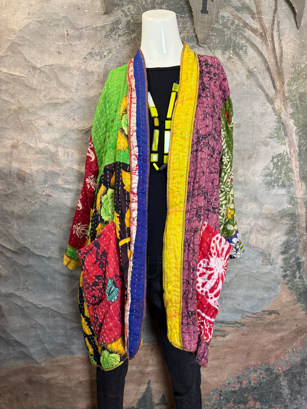 SS6142 Speak Love Kantha Jacket-D