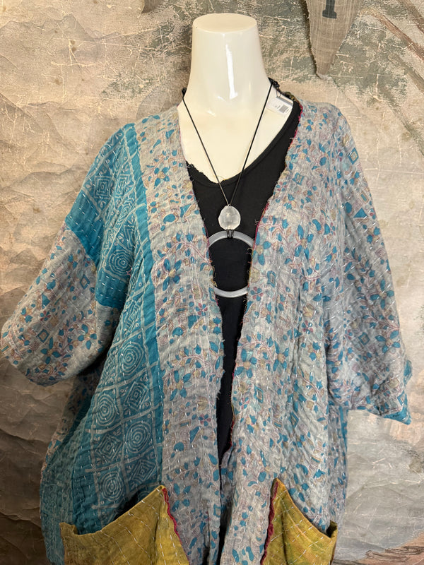 JG-155 Kantha Sunrise Kimono-3