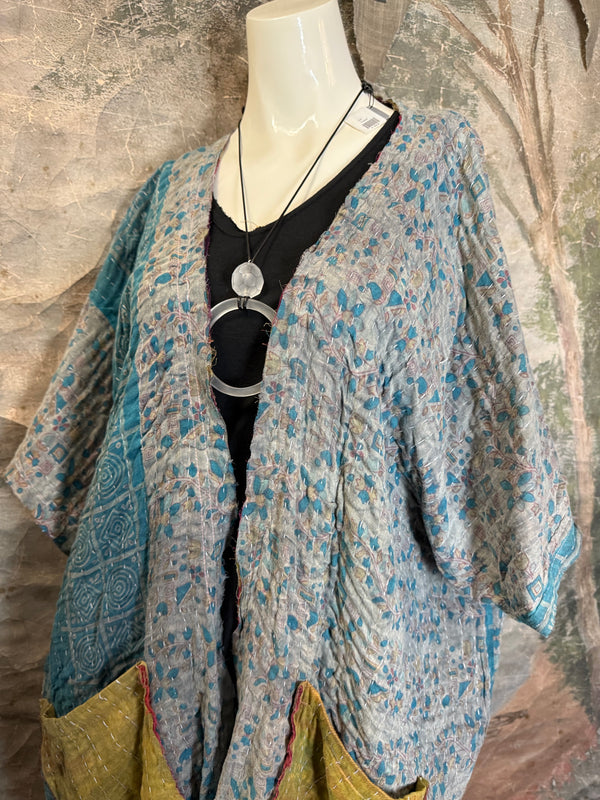 JG-155 Kantha Sunrise Kimono-3