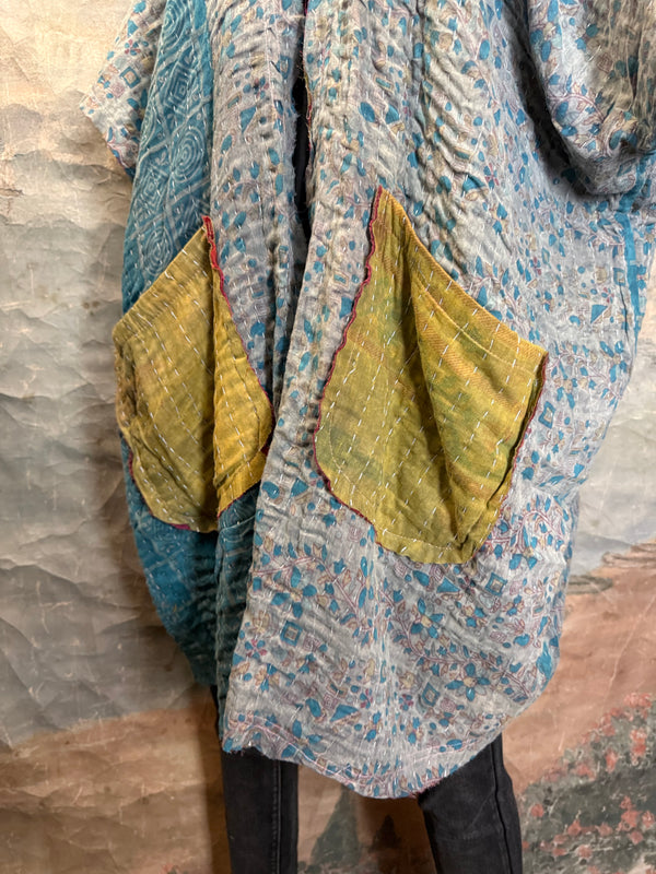 JG-155 Kantha Sunrise Kimono-3