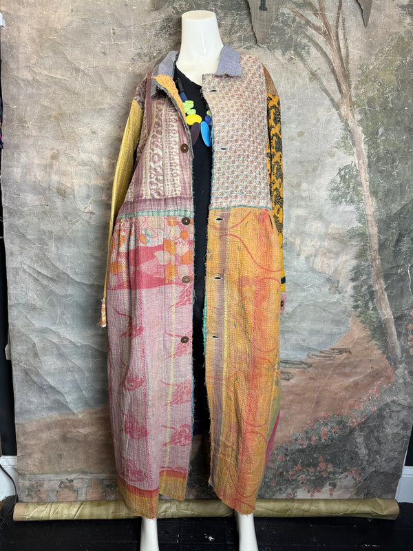 JG-183 Kantha Sunrise Coat-MIX 1