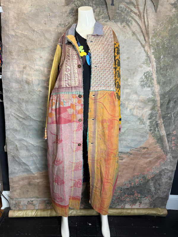 JG-183 Kantha Sunrise Coat-MIX 1