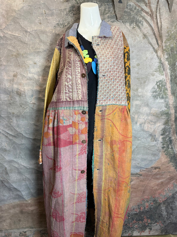 JG-183 Kantha Sunrise Coat-MIX 1