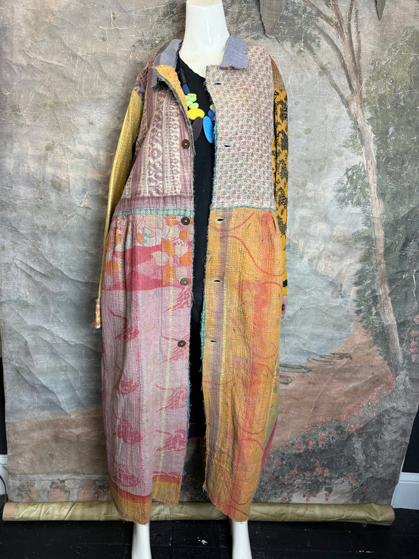 JG-183 Kantha Sunrise Coat-MIX 1