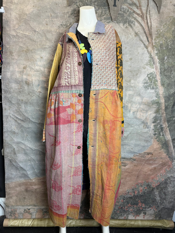 JG-183 Kantha Sunrise Coat-MIX 1