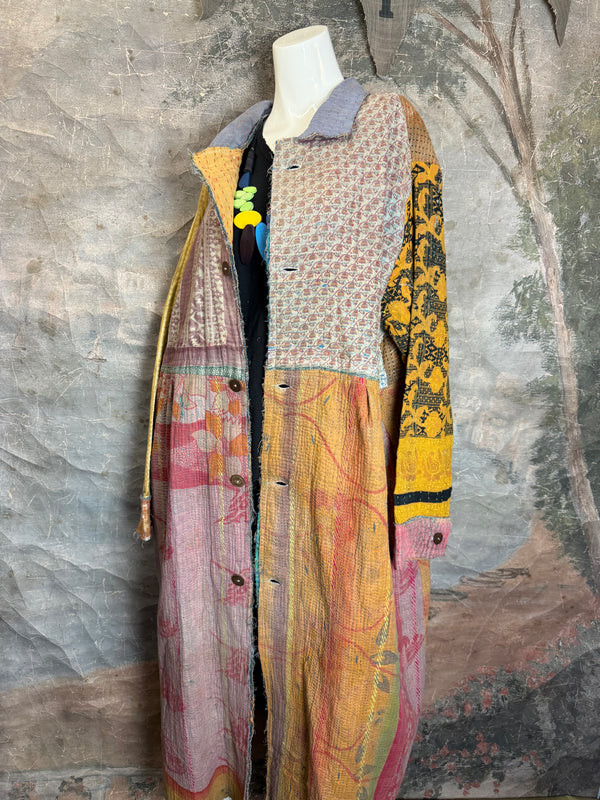 JG-183 Kantha Sunrise Coat-MIX 1