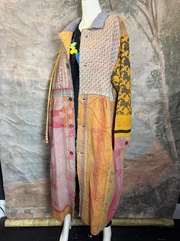 JG-183 Kantha Sunrise Coat-MIX 1