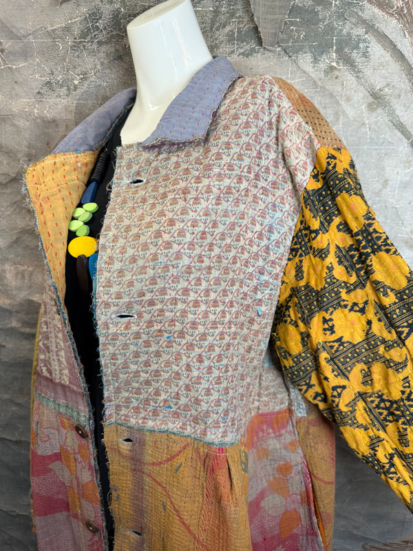 JG-183 Kantha Sunrise Coat-MIX 1