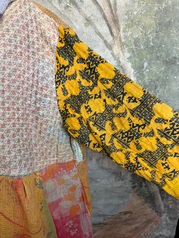 JG-183 Kantha Sunrise Coat-MIX 1