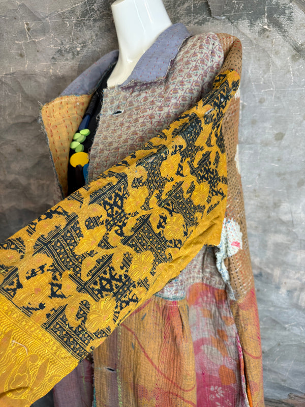 JG-183 Kantha Sunrise Coat-MIX 1