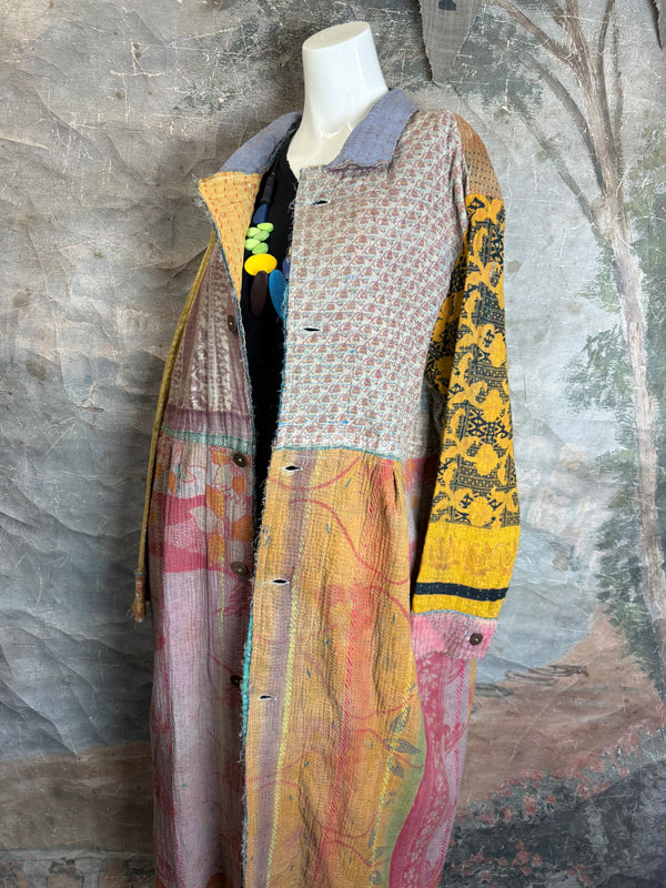 JG-183 Kantha Sunrise Coat-MIX 1