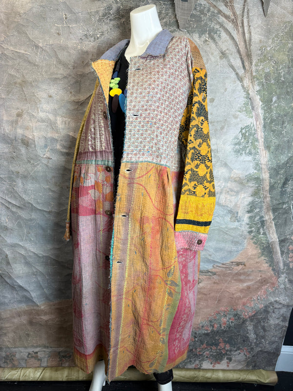 JG-183 Kantha Sunrise Coat-MIX 1