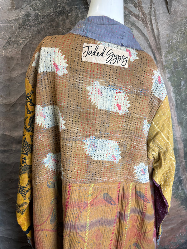 JG-183 Kantha Sunrise Coat-MIX 1