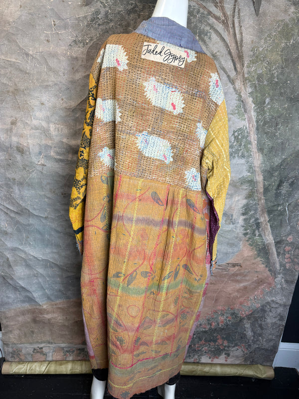 JG-183 Kantha Sunrise Coat-MIX 1