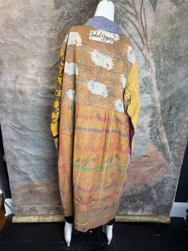 JG-183 Kantha Sunrise Coat-MIX 1