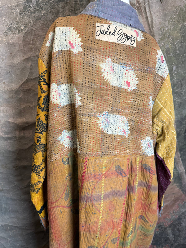 JG-183 Kantha Sunrise Coat-MIX 1