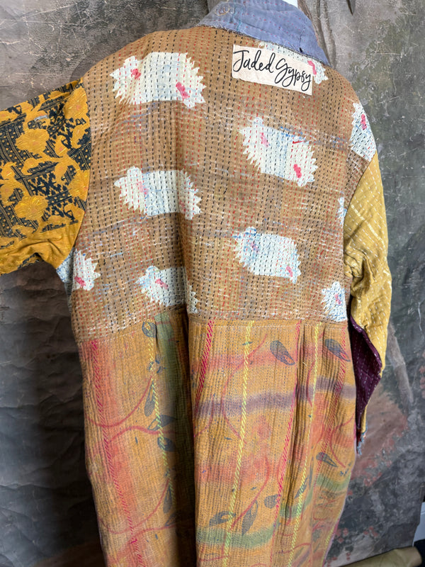 JG-183 Kantha Sunrise Coat-MIX 1