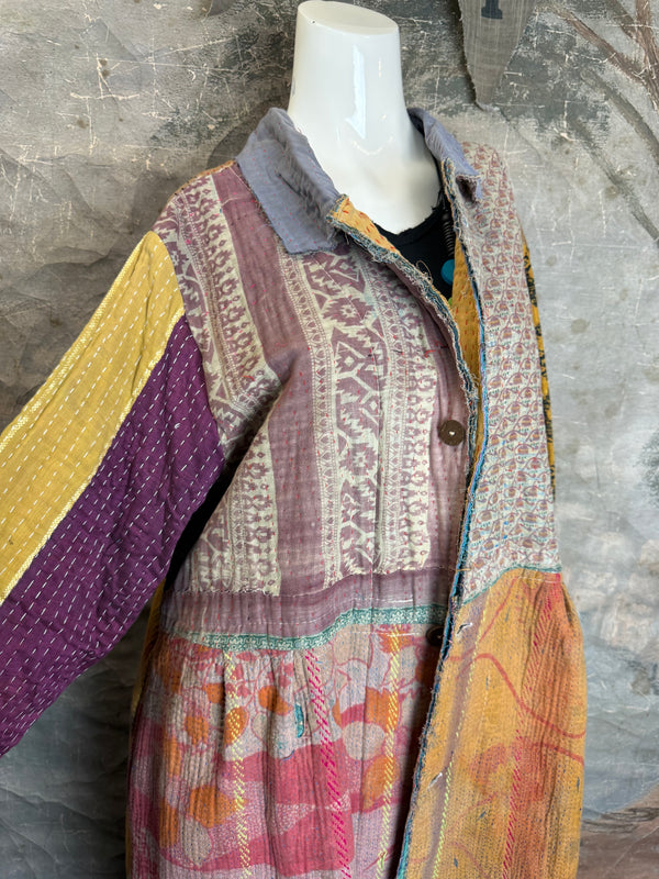 JG-183 Kantha Sunrise Coat-MIX 1