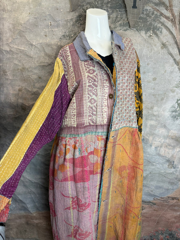 JG-183 Kantha Sunrise Coat-MIX 1