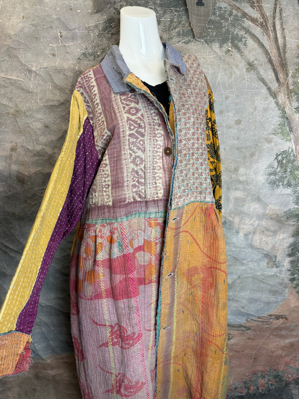 JG-183 Kantha Sunrise Coat-MIX 1