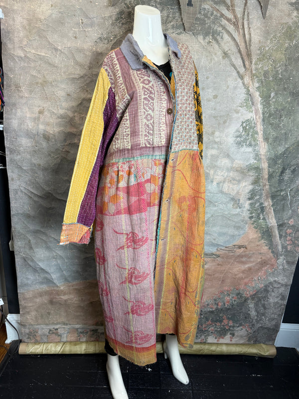 JG-183 Kantha Sunrise Coat-MIX 1