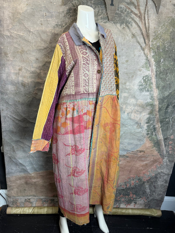 JG-183 Kantha Sunrise Coat-MIX 1