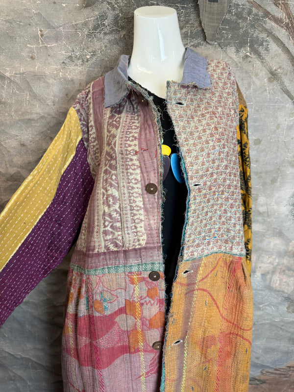 JG-183 Kantha Sunrise Coat-MIX 1