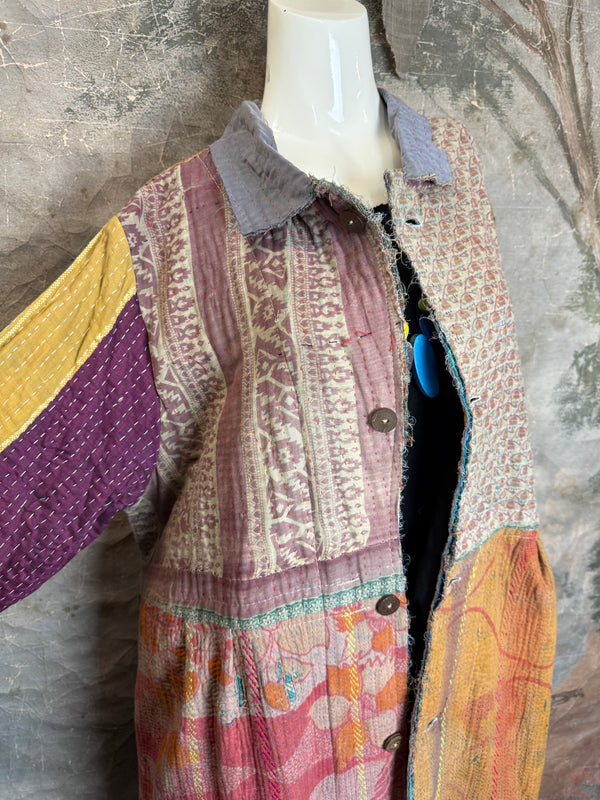 JG-183 Kantha Sunrise Coat-MIX 1