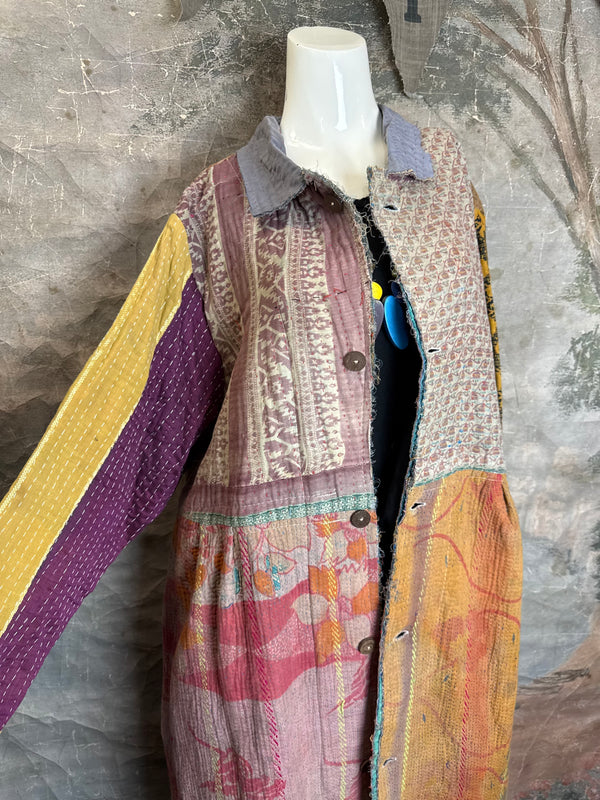 JG-183 Kantha Sunrise Coat-MIX 1