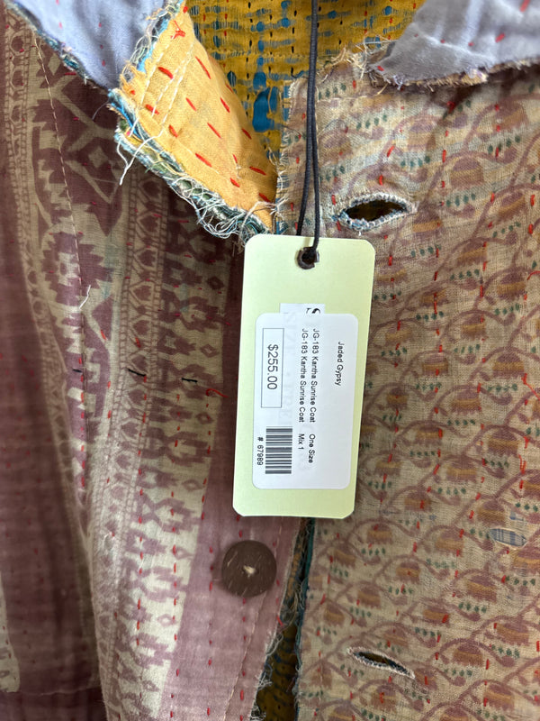 JG-183 Kantha Sunrise Coat-MIX 1