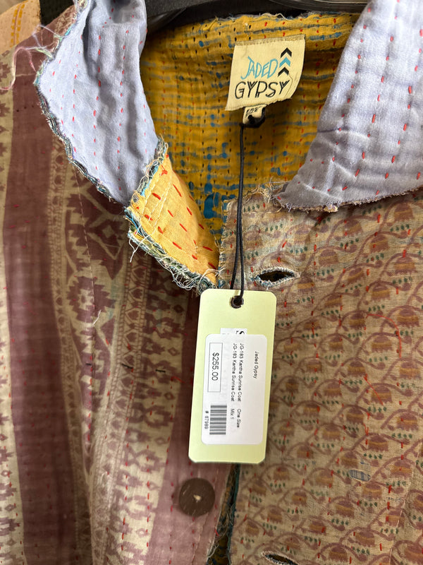 JG-183 Kantha Sunrise Coat-MIX 1