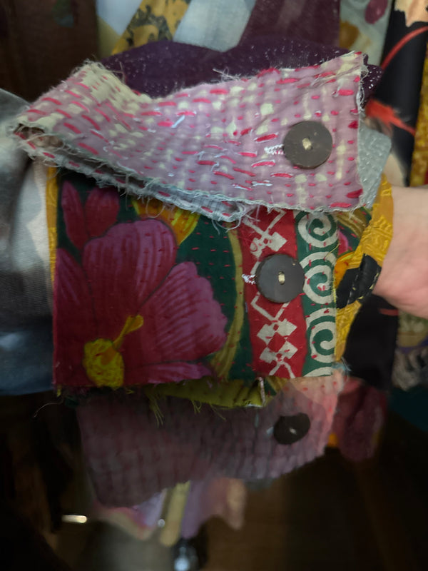 JG-183 Kantha Sunrise Coat-MIX 1