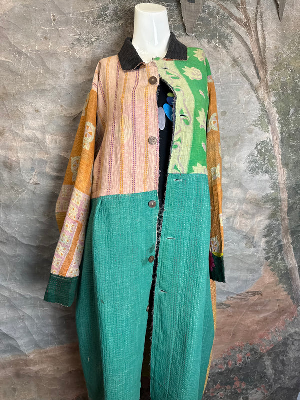 JG-183 Kantha Sunrise Coat-MIX 4