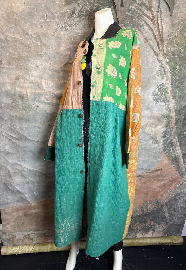 JG-183 Kantha Sunrise Coat-MIX 4