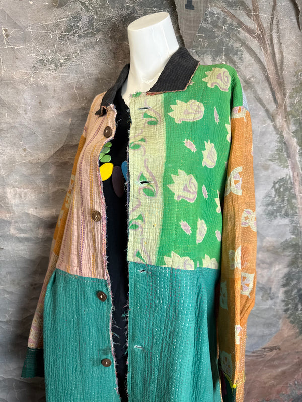JG-183 Kantha Sunrise Coat-MIX 4