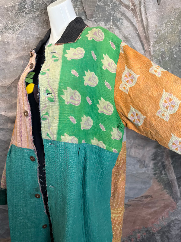 JG-183 Kantha Sunrise Coat-MIX 4