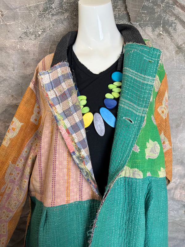 JG-183 Kantha Sunrise Coat-MIX 4