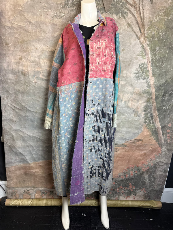 JG-183 Kantha Sunrise Coat-MIX 3