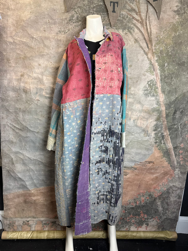 JG-183 Kantha Sunrise Coat-MIX 3