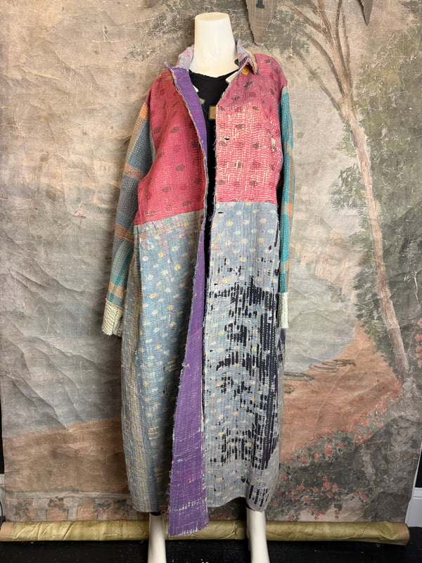 JG-183 Kantha Sunrise Coat-MIX 3