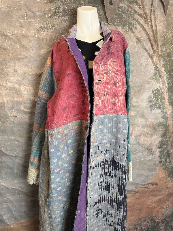 JG-183 Kantha Sunrise Coat-MIX 3