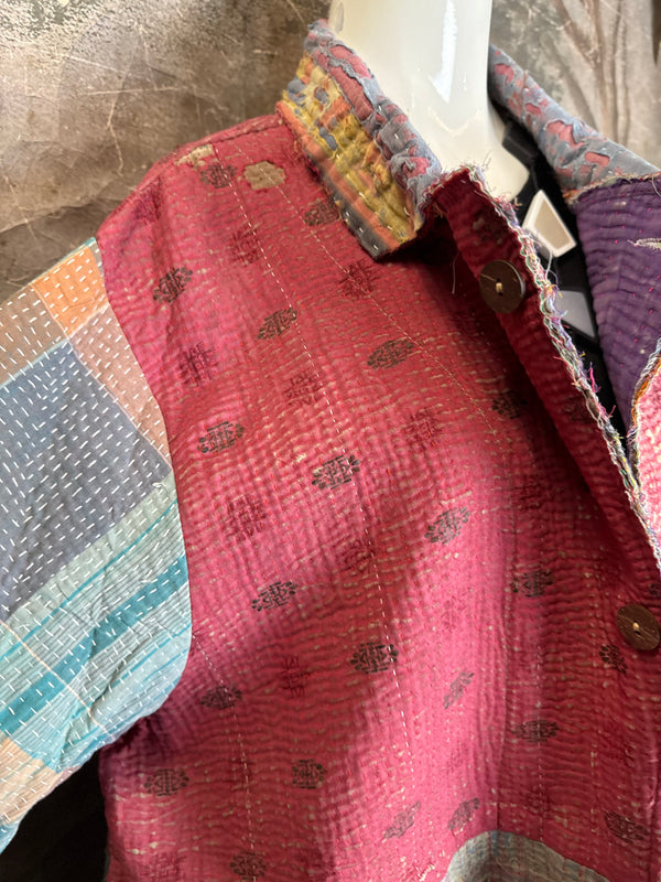 JG-183 Kantha Sunrise Coat-MIX 3