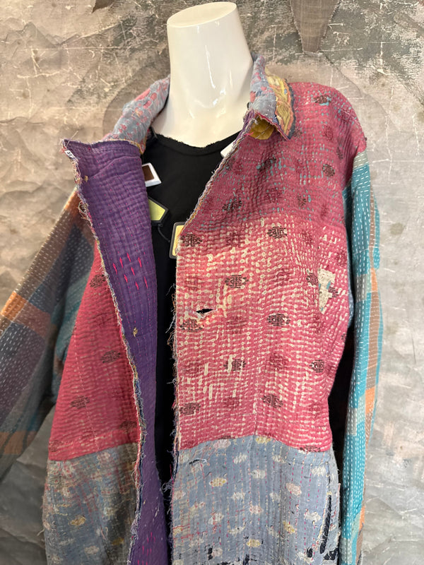 JG-183 Kantha Sunrise Coat-MIX 3