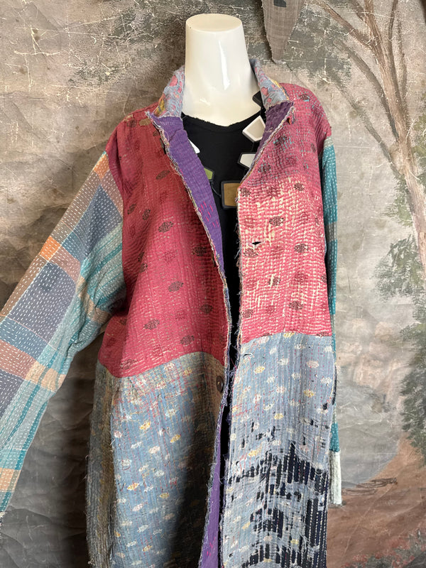 JG-183 Kantha Sunrise Coat-MIX 3