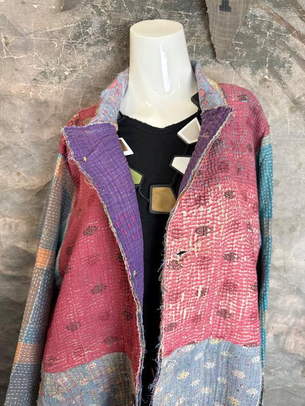 JG-183 Kantha Sunrise Coat-MIX 3