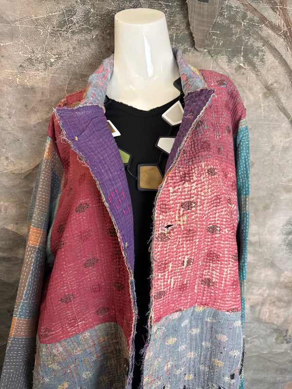JG-183 Kantha Sunrise Coat-MIX 3