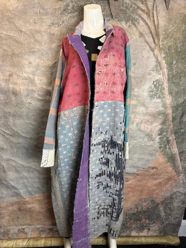 JG-183 Kantha Sunrise Coat-MIX 3
