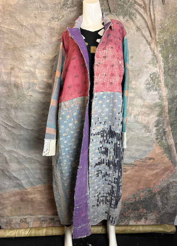 JG-183 Kantha Sunrise Coat-MIX 3