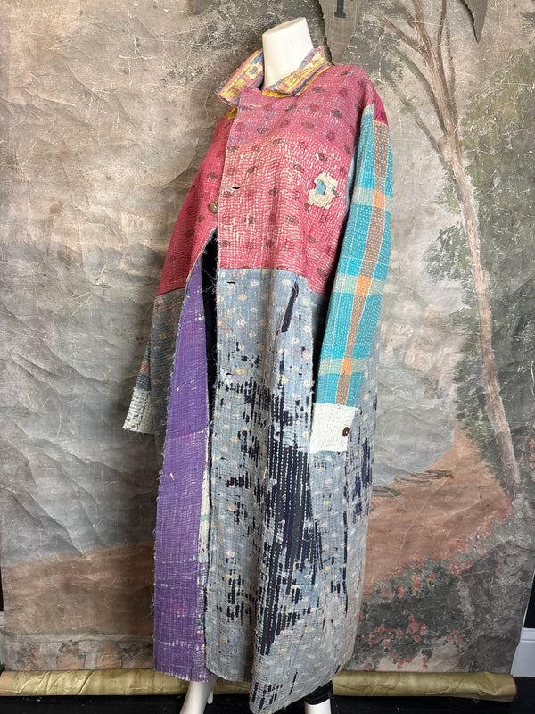 JG-183 Kantha Sunrise Coat-MIX 3
